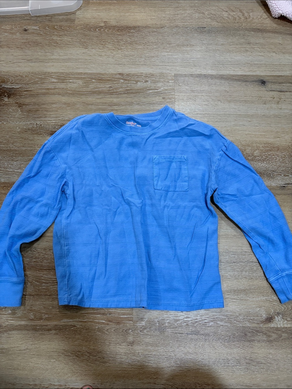 Kids patterned Long-Sleeve Pocket Tee - Blue